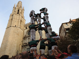 Fires de Sant Narc&iacute;s 2024. Els Castells de Vig&iacute;lia amb els Marrecs de Salt, Colla Castellera Guillats de la Selva  i la Colla Castellera Esperxats de l'Estany