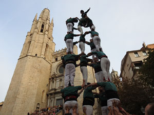 Fires de Sant Narc&iacute;s 2024. Els Castells de Vig&iacute;lia amb els Marrecs de Salt, Colla Castellera Guillats de la Selva  i la Colla Castellera Esperxats de l'Estany