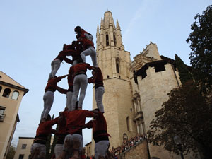 Fires de Sant Narc&iacute;s 2024. Els Castells de Vig&iacute;lia amb els Marrecs de Salt, Colla Castellera Guillats de la Selva  i la Colla Castellera Esperxats de l'Estany
