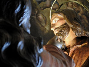 Setmana Santa 2024 a Girona. Exposanta a l'església dels Dolors