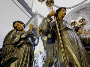 Setmana Santa 2024 a Girona. Exposanta a l'església dels Dolors