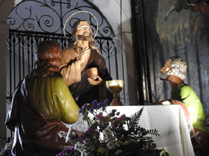 Setmana Santa 2024 a Girona. Exposanta a l'església dels Dolors