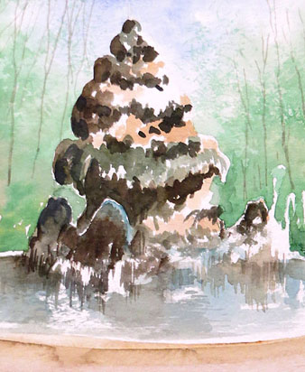 Il&middot;lustraci&oacute; del Brollador de la Devesa de Vicen&ccedil; Huedo per l'Auca de la Devesa, 2025