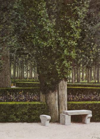 La Devesa. Oli sobre tela, 46 x 46 cms. 1994.
Obra de Santi Roca D. Costa