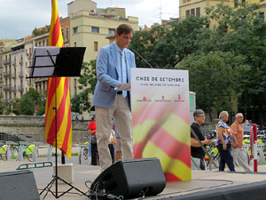 Diada Nacional 2025. Acte institucional a la pla&ccedil;a Catalunya, amb parlaments de Lluc Salellas, Miquel Noguer i S&iacute;lvia Paneque