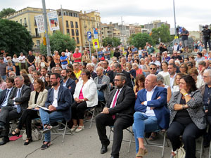 Diada Nacional 2025. Acte institucional a la pla&ccedil;a Catalunya, amb parlaments de Lluc Salellas, Miquel Noguer i S&iacute;lvia Paneque