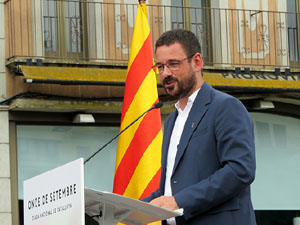 Diada Nacional 2025. Acte institucional a la pla&ccedil;a Catalunya, amb parlaments de Lluc Salellas, Miquel Noguer i S&iacute;lvia Paneque