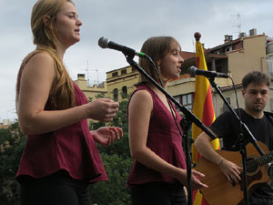 Diada Nacional 2025. Acte institucional a la pla&ccedil;a Catalunya, amb parlaments de Lluc Salellas, Miquel Noguer i S&iacute;lvia Paneque