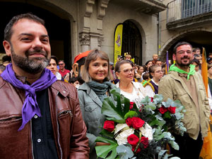 Toc de Rams. Cerimònia del canvi de rams de les gegantes