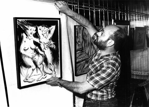 Jaume Fàbrega a la mostra Giròtica. 1986