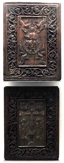 Cobertes d'evangeliari. Segle XI. Fusta de cedre i daurat