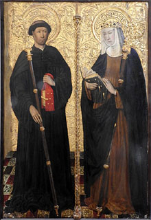 Ramon Sol&agrave; II. Sant Benet i Santa Clara. Girona, segle XV. Pintura al tremp sobre fusta