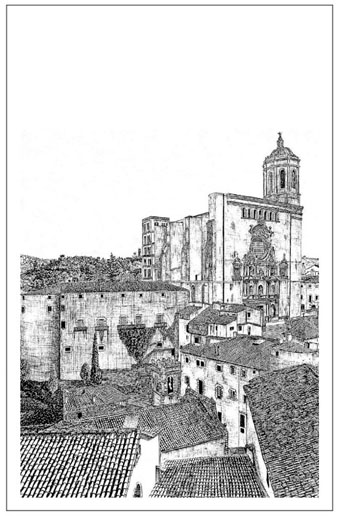 La Catedral i el seu Tresor. Dibuix de Pere Matas