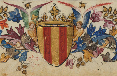 Armes del rei Martí l'Humà. 1450