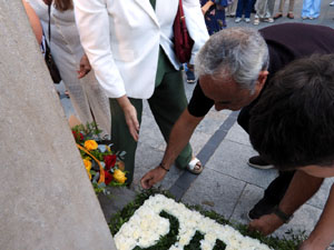 Diada Nacional 2026. Homenatge floral a Carles Rahola a la Rambla de la Llibertat