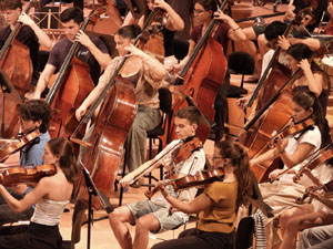 Festival Notes al parc 2022. Assaig de la Jove Orquestra de les Comarques Gironines