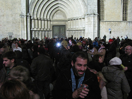 Les campanades de cap d'any a la catedral de Girona