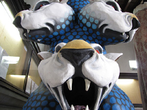 Els gegants a l'Ajuntament