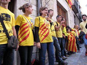 Ambient a Girona i preparaci&oacute; de la Via Catalana