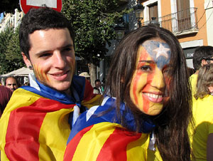Ambient a Girona i preparaci&oacute; de la Via Catalana