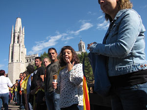 Ambient a Girona i preparaci&oacute; de la Via Catalana