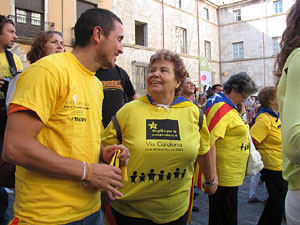 Ambient a Girona i preparaci&oacute; de la Via Catalana