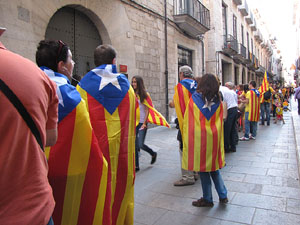 Ambient a Girona i preparaci&oacute; de la Via Catalana
