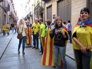 Ambient a Girona i preparaci&oacute; de la Via Catalana