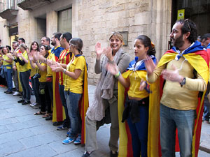 Ambient a Girona i preparaci&oacute; de la Via Catalana