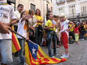 Ambient a Girona i preparaci&oacute; de la Via Catalana