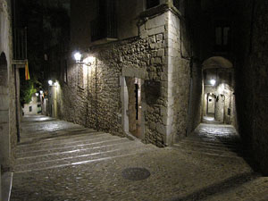 El Barri Vell de Nit. Pujada de la Pera - carrer de Cúndaro