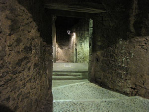 El Barri Vell de Nit. El carrer de l'Escola Pia