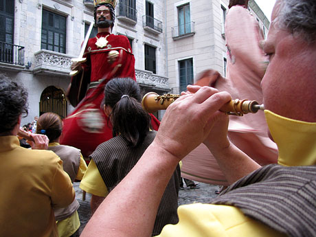 Arribada a Girona de la Flama del Canigó 2013