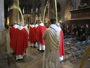 Diumenge de Rams. La missa de Rams a la Catedral