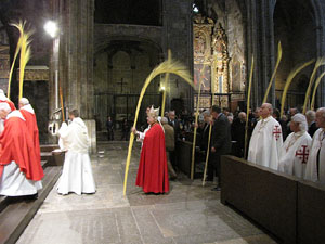 Diumenge de Rams. La missa de Rams a la Catedral