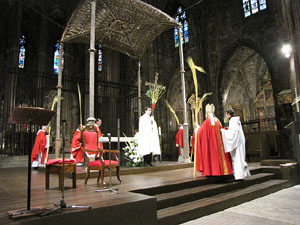 Diumenge de Rams. La missa de Rams a la Catedral