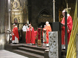 Diumenge de Rams. La missa de Rams a la Catedral