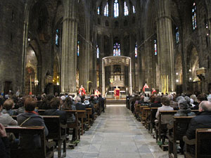 Diumenge de Rams. La missa de Rams a la Catedral