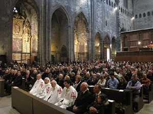 Diumenge de Rams. La missa de Rams a la Catedral