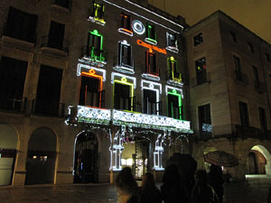 Mapping a la plaça del Vi