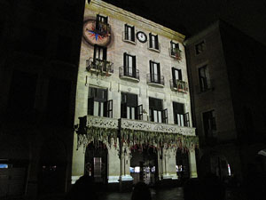 Mapping a la plaça del Vi