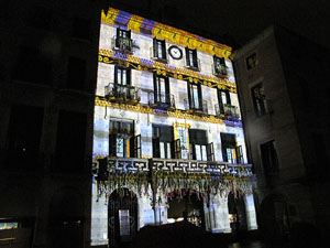 Mapping a la plaça del Vi