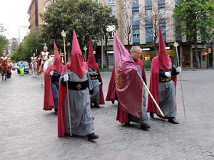 75è aniversari Associació de Jesús Crucificat - Manaies de Girona. Recollida del Penó