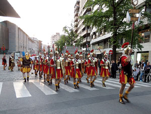 75è aniversari Associació de Jesús Crucificat - Manaies de Girona. Recollida del Penó