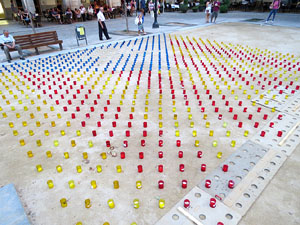 L'estelada a la pla&ccedil;a de la Independ&egrave;ncia