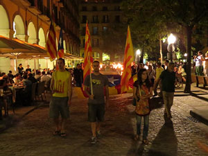 L'estelada a la pla&ccedil;a de la Independ&egrave;ncia