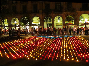 L'estelada a la pla&ccedil;a de la Independ&egrave;ncia