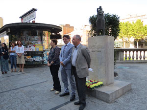 Diada Nacional 2014. Ofrena floral a Carles Rahola
