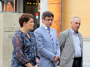 Diada Nacional 2014. Ofrena floral a Carles Rahola