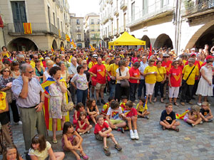 Diada Nacional 2014. Sardanes i concentració a la plaça del Vi